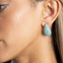 Load image into Gallery viewer, celine turq raindrop earring - gold
