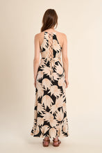 Load image into Gallery viewer, Long print dress - Leaf BW
