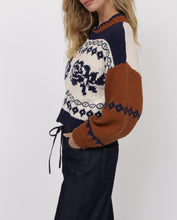Load image into Gallery viewer, Jacquard sweater Jacket - Ivory

