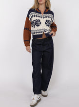 Load image into Gallery viewer, Jacquard sweater Jacket - Ivory
