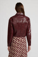 Load image into Gallery viewer, Faux leather jacket - Burgundy
