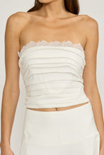 Load image into Gallery viewer, Ruched Tube Top - White
