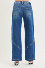Load image into Gallery viewer, Slouchy wide leg jeans w seam - Dark
