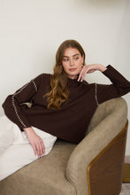 Load image into Gallery viewer, Stitch Sweater - Chocolate

