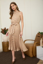 Load image into Gallery viewer, Pleated Midi Dress - Camel
