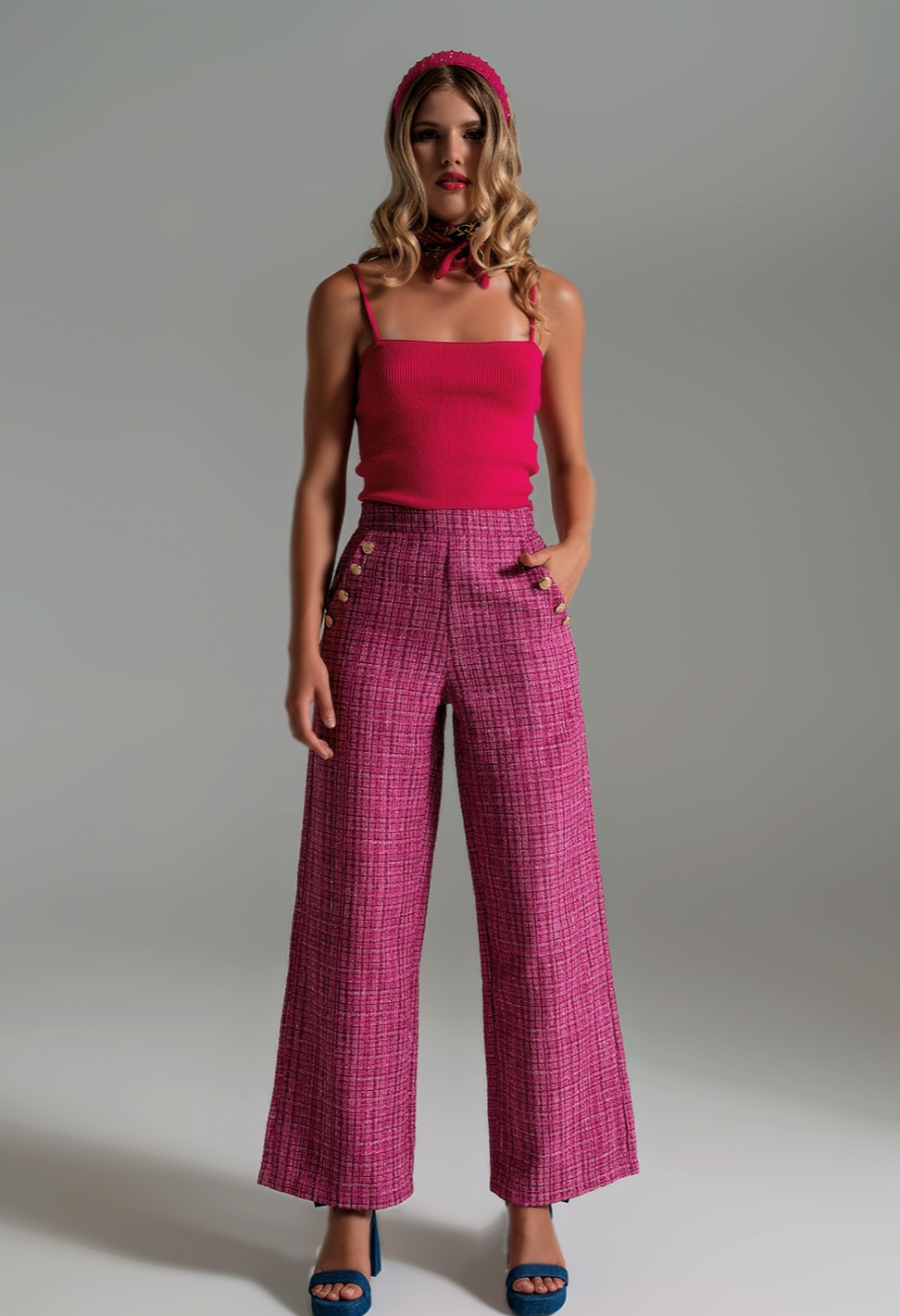 Tweed Pants - Pink