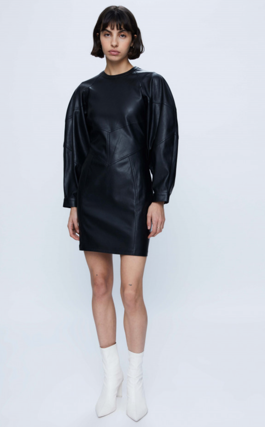 Faux leather Dress - Black