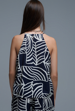 Load image into Gallery viewer, Slvls Halter Top - Navy/white
