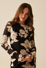 Load image into Gallery viewer, Floral Chiffon Mini Dress - Black
