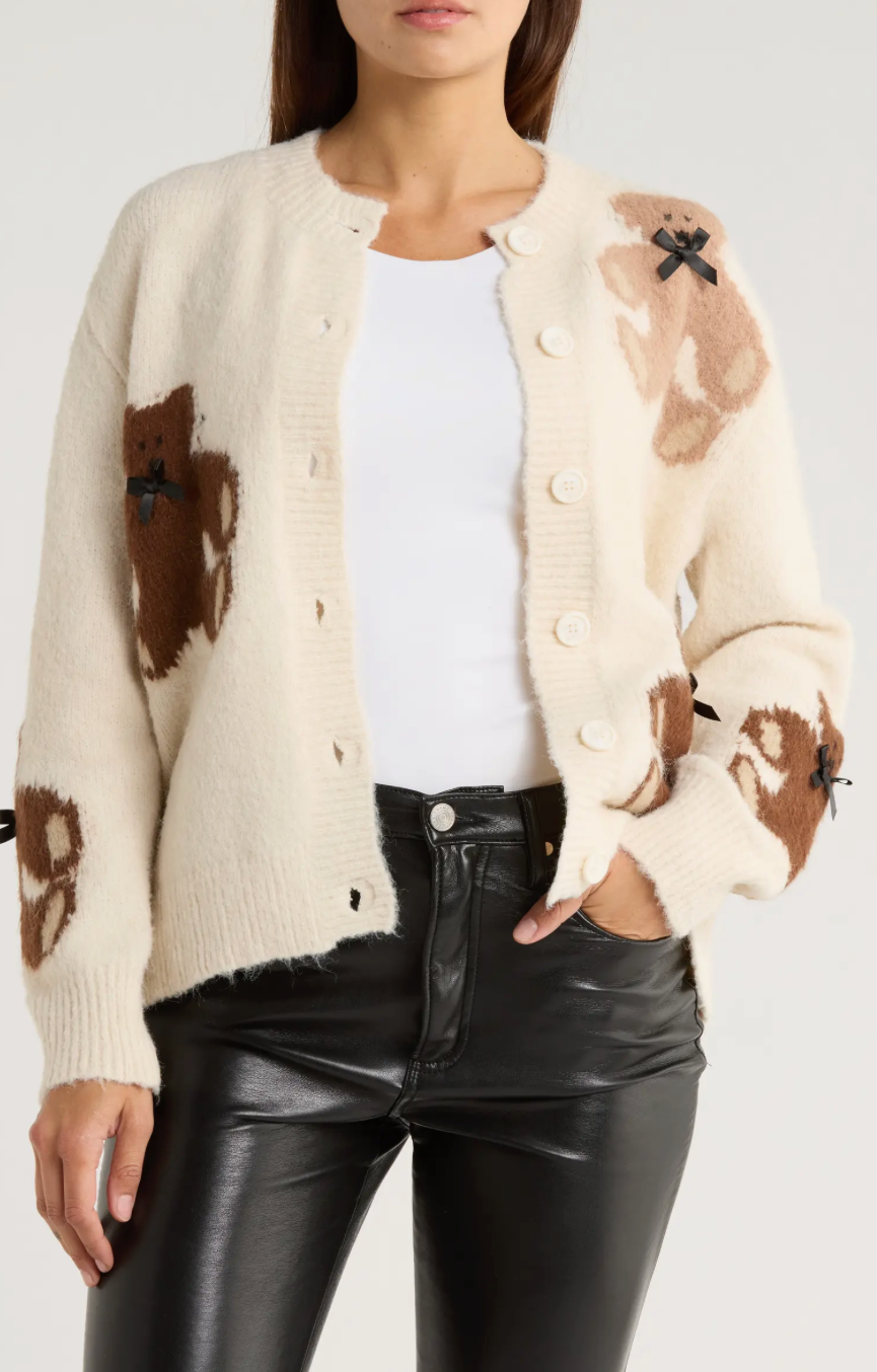 Teddy Bear Cardi - Cream