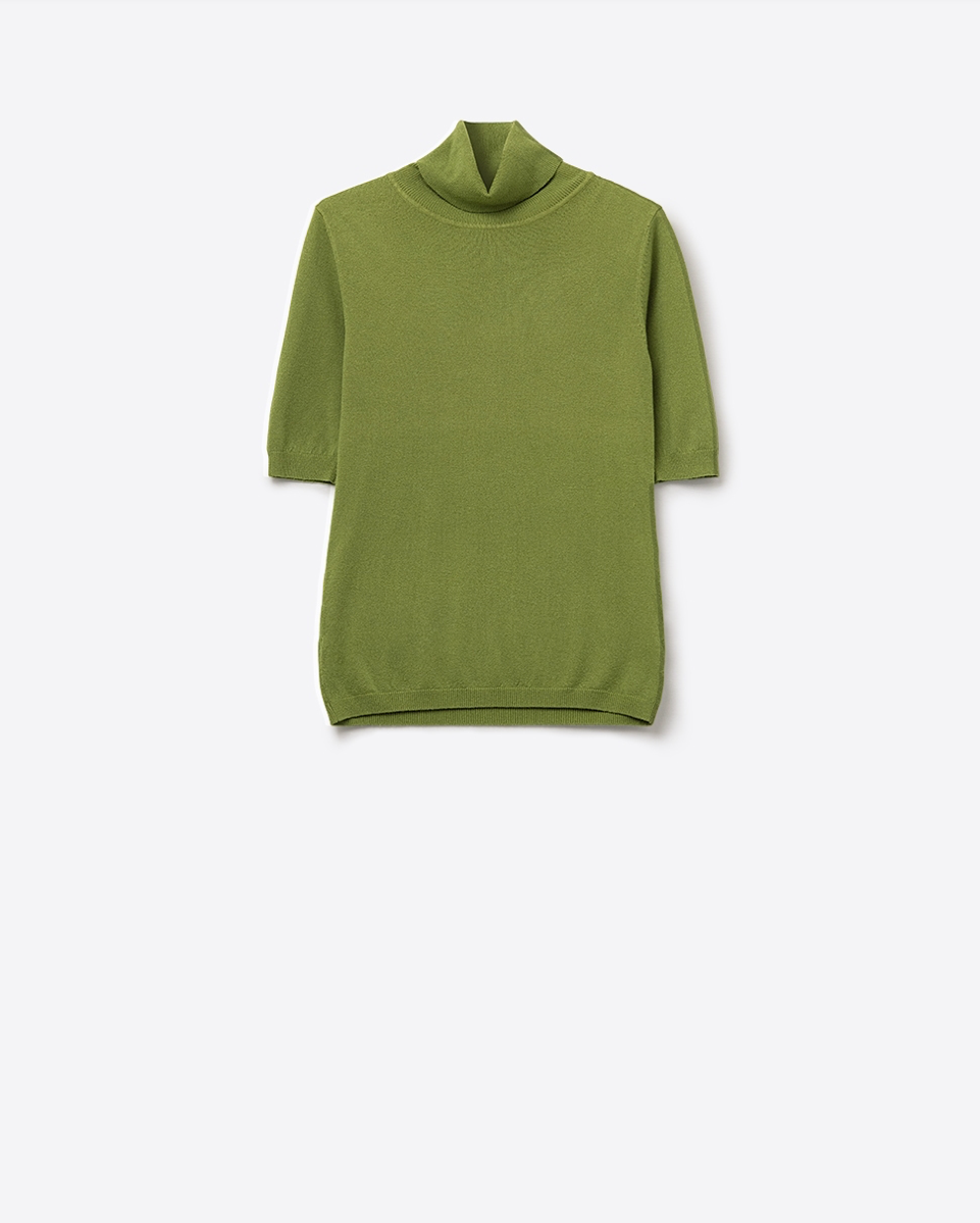 Elbow length Sweater - Olive green