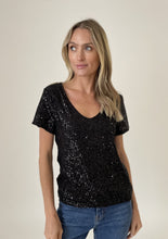 Load image into Gallery viewer, Sequin Top - black
