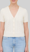 Load image into Gallery viewer, spring knit ss cardi - ivory
