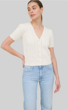 Load image into Gallery viewer, spring knit ss cardi - ivory
