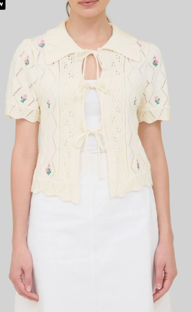 Ivory Spring Fill tulip spring knit - ivory – Shishi Boutique