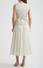 Load image into Gallery viewer, MIXED MEDIA STRIPE DRESS - CREAM /BLK
