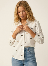 Load image into Gallery viewer, dog cotton button down - white

