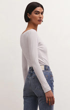 Load image into Gallery viewer, V Neck LS Top - White
