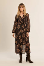 Load image into Gallery viewer, V neck Midi Dress - Chocolate
