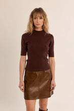 Load image into Gallery viewer, 3/4 sleeve Turtleneck sweater - Chocolate
