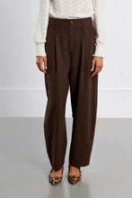 Load image into Gallery viewer, Pleated Barrel Pants - Brown
