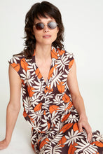 Load image into Gallery viewer, Floral Top - Orange Brown
