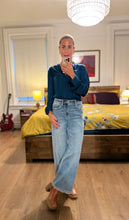 Load image into Gallery viewer, Wideleg Hi Rise Jeans - Eye
