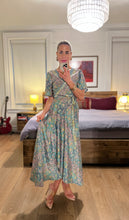 Load image into Gallery viewer, PRINT MIDI WRAP DRESS - MULTI
