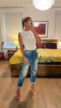 Load image into Gallery viewer, Gathered Satin Tank - offwhite
