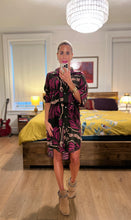 Load image into Gallery viewer, LS Shirt Dress - Fuchsia/Olive
