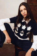 Load image into Gallery viewer, Short sleeve knit - Navy
