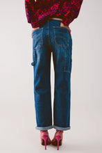 Load image into Gallery viewer, carpenter bf jeans - blue
