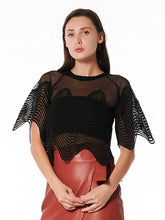 Load image into Gallery viewer, Mesh Crop Top - Black
