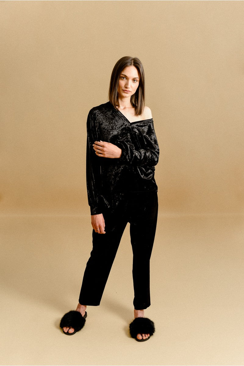 Velvet Pants - Black