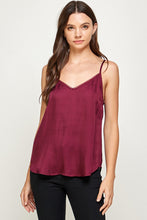 Load image into Gallery viewer, Lace detail tank - Wine
