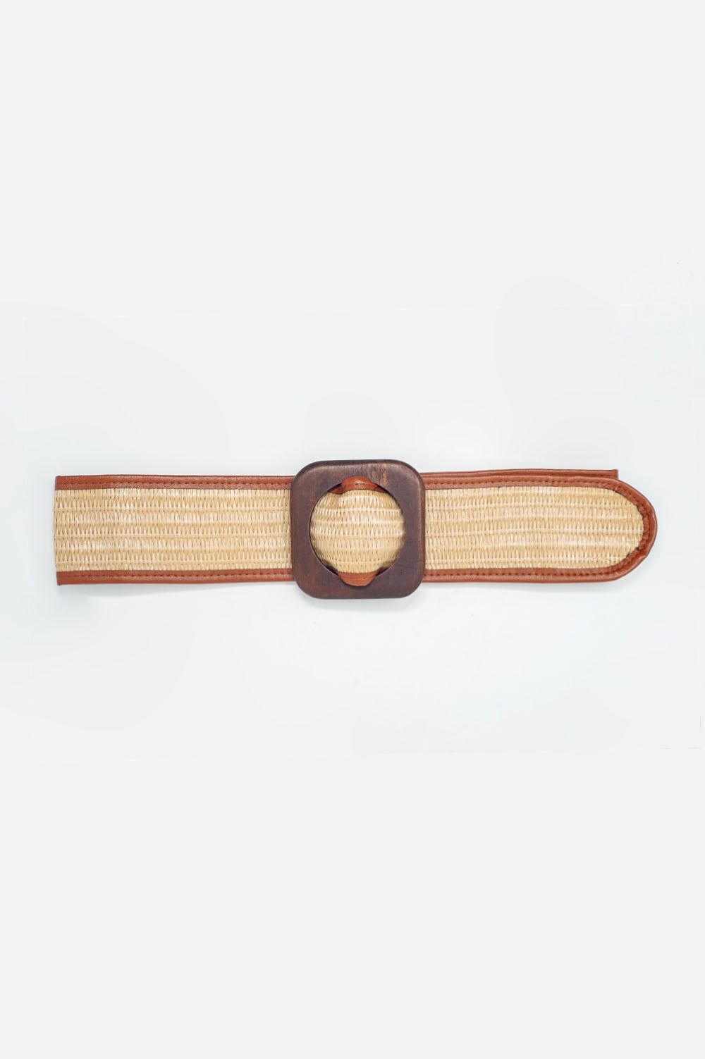 Wide square belt - Beige