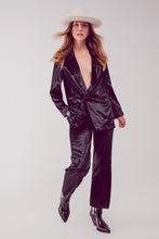 Load image into Gallery viewer, Straight Leg velvet pants - Black
