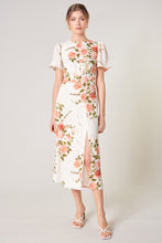Load image into Gallery viewer, Bloom Midi Dress - Green / Ivory
