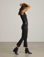Load image into Gallery viewer, Faux Leather cropped flare - Black
