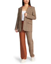 Load image into Gallery viewer, Plaid Mix Pants - Brown
