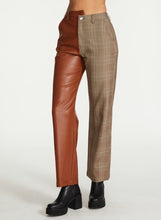 Load image into Gallery viewer, Plaid Mix Pants - Brown
