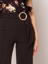 Load image into Gallery viewer, Wide pants with Buckle - BLACK
