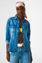 Load image into Gallery viewer, Stretch Denim shirt - Blue

